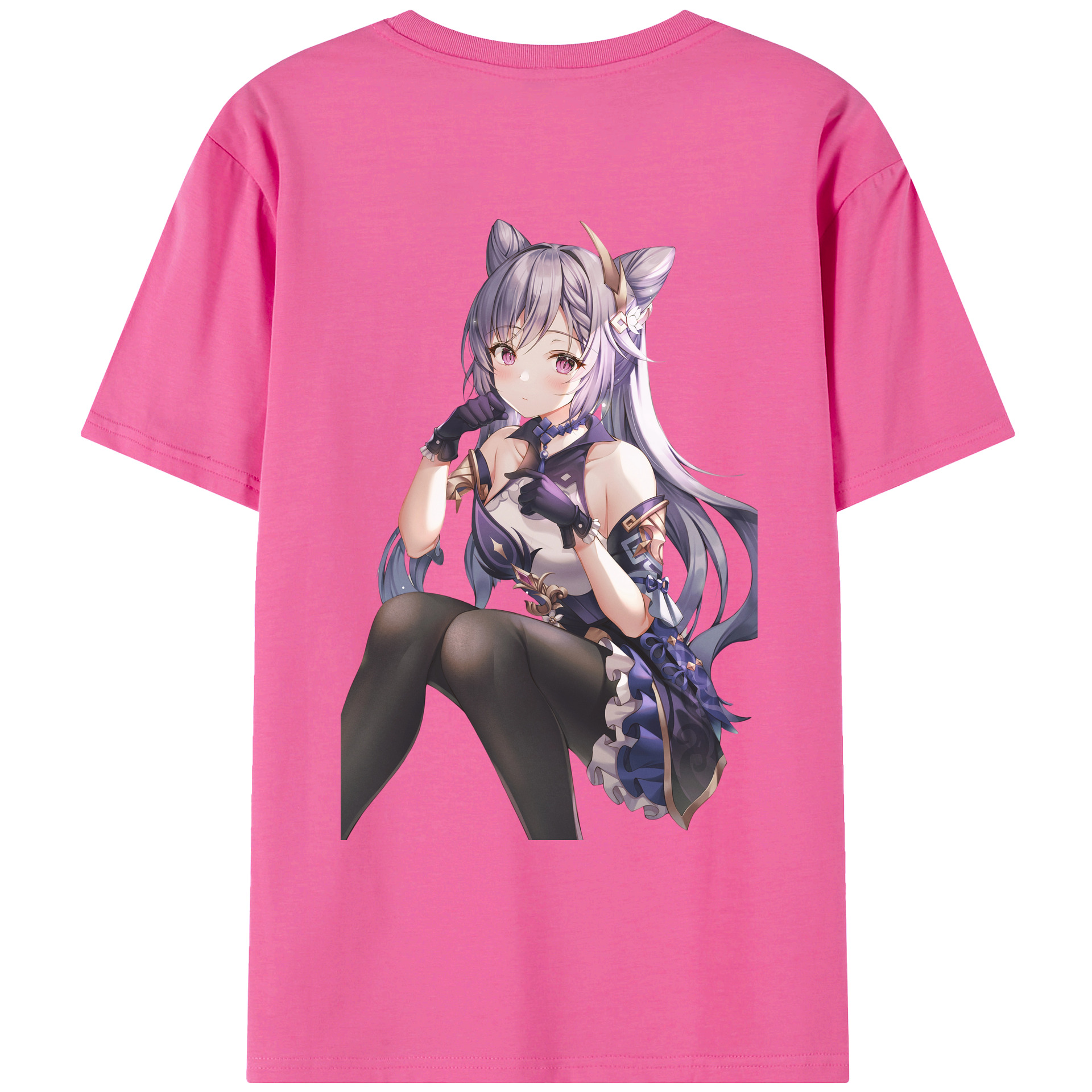 げんし神 刻晴 こくせい genshin Kokusei レディース半袖Tシャツ(バックプリント)